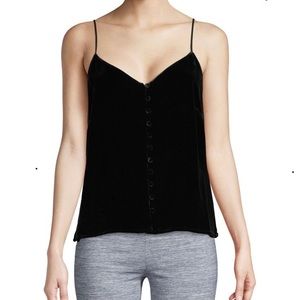 L’agence black velvet camisole